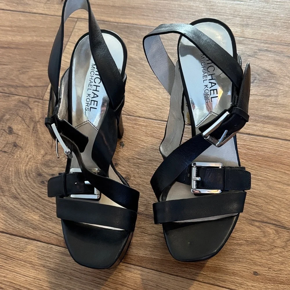 Michael Kors Black Strappy Heels